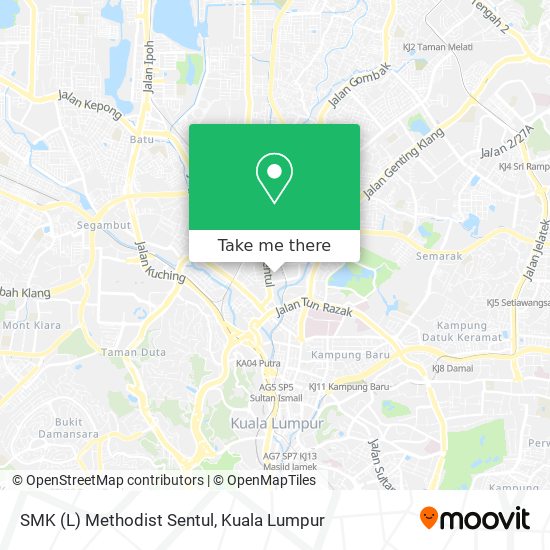 SMK (L) Methodist Sentul map