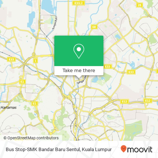Peta Bus Stop-SMK Bandar Baru Sentul