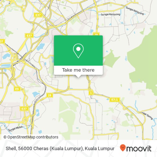 Peta Shell, 56000 Cheras (Kuala Lumpur)