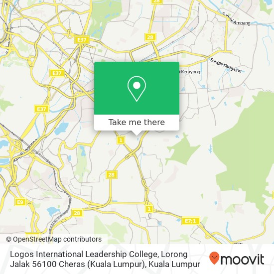 Logos International Leadership College, Lorong Jalak 56100 Cheras (Kuala Lumpur) map