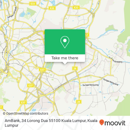 Peta AmBank, 34 Lorong Dua 55100 Kuala Lumpur