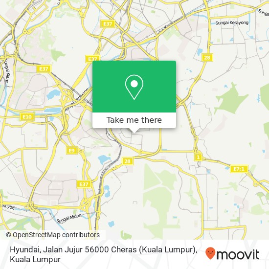 Hyundai, Jalan Jujur 56000 Cheras (Kuala Lumpur) map