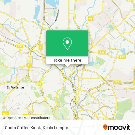 Costa Coffee Kiosk map