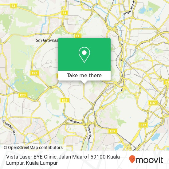 Peta Vista Laser EYE Clinic, Jalan Maarof 59100 Kuala Lumpur