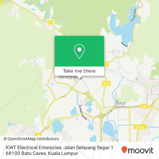 Peta KWT Electrical Enterprise, Jalan Selayang Segar 1 68100 Batu Caves