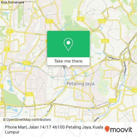 Phone Mart, Jalan 14 / 17 46100 Petaling Jaya map