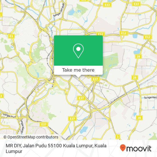Peta MR DIY, Jalan Pudu 55100 Kuala Lumpur