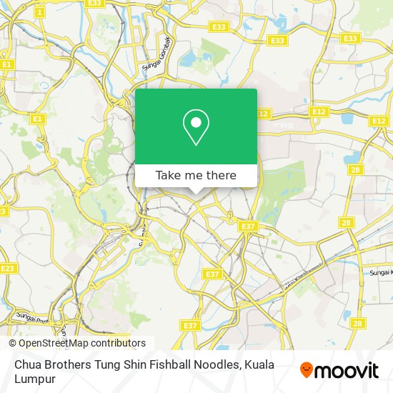 Chua Brothers Tung Shin Fishball Noodles map