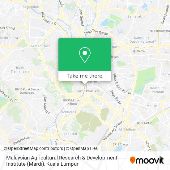 Peta Malaysian Agricultural Research & Development Institute (Mardi)