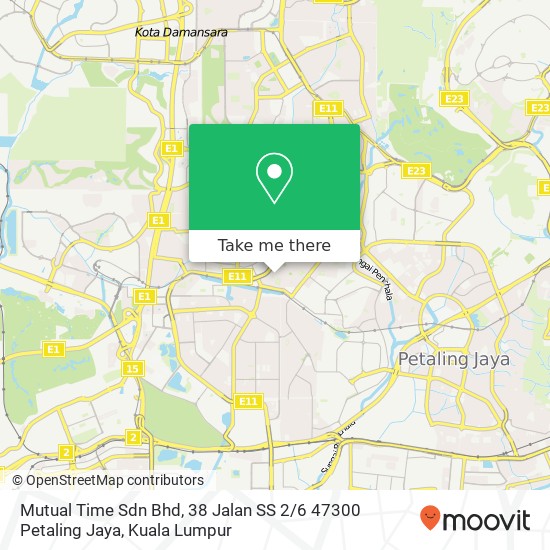 Mutual Time Sdn Bhd, 38 Jalan SS 2 / 6 47300 Petaling Jaya map