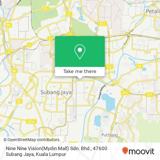 Nine Nine Vision(Mydin Mall) Sdn. Bhd., 47600 Subang Jaya map