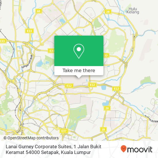 Peta Lanai Gurney Corporate Suites, 1 Jalan Bukit Keramat 54000 Setapak