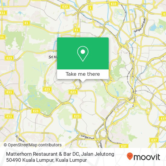 Matterhorn Restaurant & Bar DC, Jalan Jelutong 50490 Kuala Lumpur map