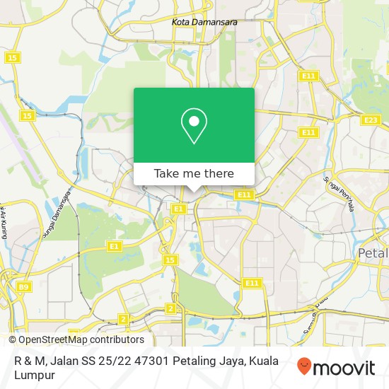 R & M, Jalan SS 25 / 22 47301 Petaling Jaya map