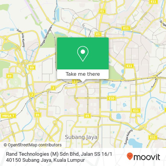 Rand Technologies (M) Sdn Bhd, Jalan SS 16 / 1 40150 Subang Jaya map