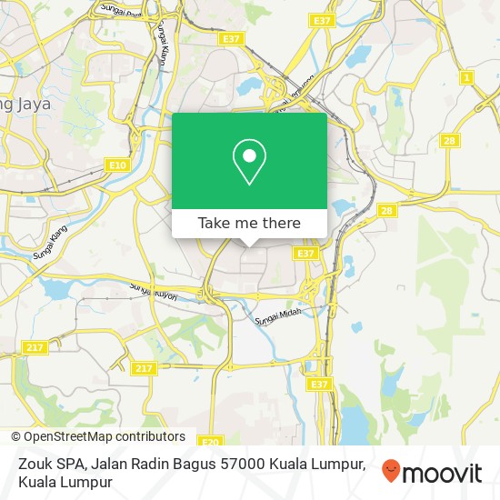 Peta Zouk SPA, Jalan Radin Bagus 57000 Kuala Lumpur