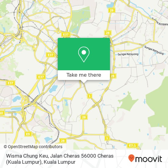Wisma Chung Keu, Jalan Cheras 56000 Cheras (Kuala Lumpur) map