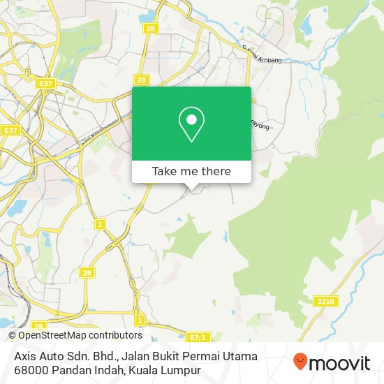 Axis Auto Sdn. Bhd., Jalan Bukit Permai Utama 68000 Pandan Indah map