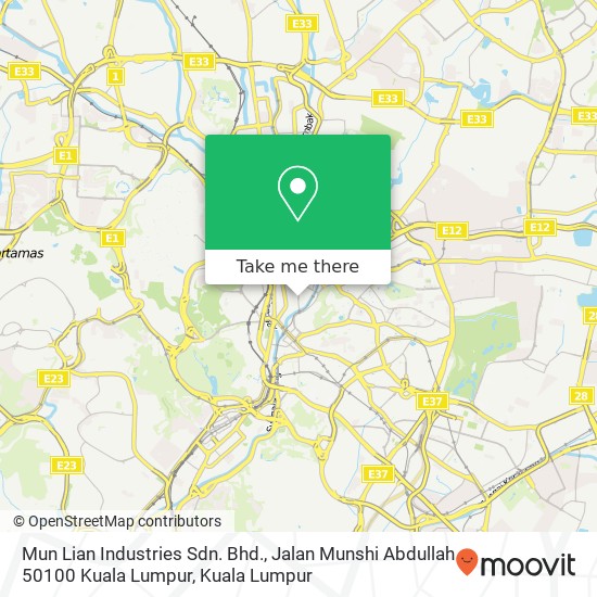Mun Lian Industries Sdn. Bhd., Jalan Munshi Abdullah 50100 Kuala Lumpur map