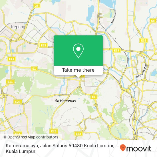 Kameramalaya, Jalan Solaris 50480 Kuala Lumpur map