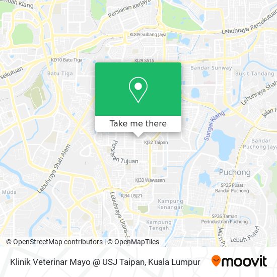 Klinik Veterinar Mayo @ USJ Taipan map