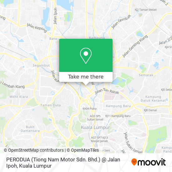 Peta PERODUA (Tiong Nam Motor Sdn. Bhd.) @ Jalan Ipoh