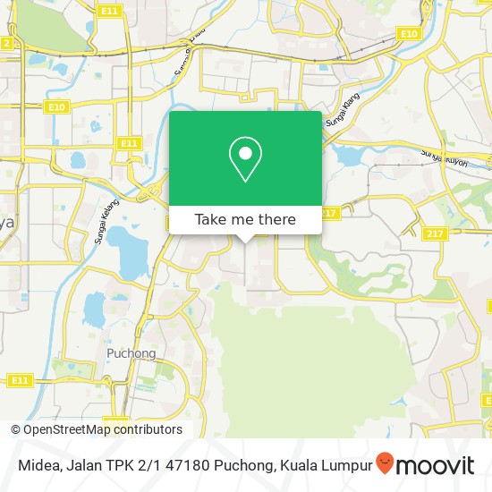 Peta Midea, Jalan TPK 2 / 1 47180 Puchong
