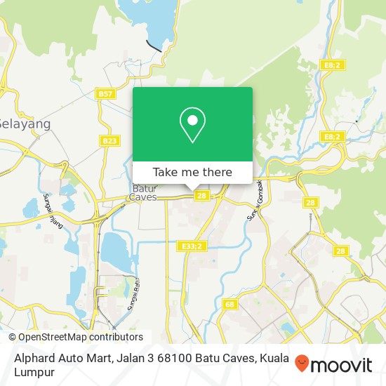 Peta Alphard Auto Mart, Jalan 3 68100 Batu Caves