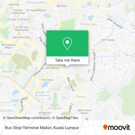 Bus Stop-Terminal Maluri map