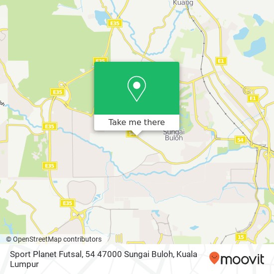 Peta Sport Planet Futsal, 54 47000 Sungai Buloh