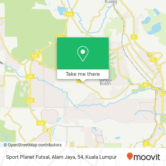 Peta Sport Planet Futsal, Alam Jaya, 54