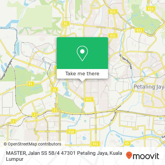 MASTER, Jalan SS 5B / 4 47301 Petaling Jaya map