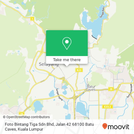 Foto Bintang Tiga Sdn Bhd, Jalan 42 68100 Batu Caves map