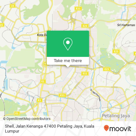 Shell, Jalan Kenanga 47400 Petaling Jaya map