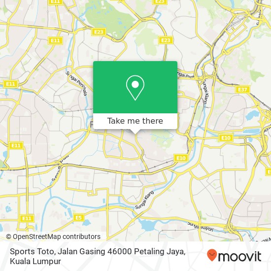 Sports Toto, Jalan Gasing 46000 Petaling Jaya map