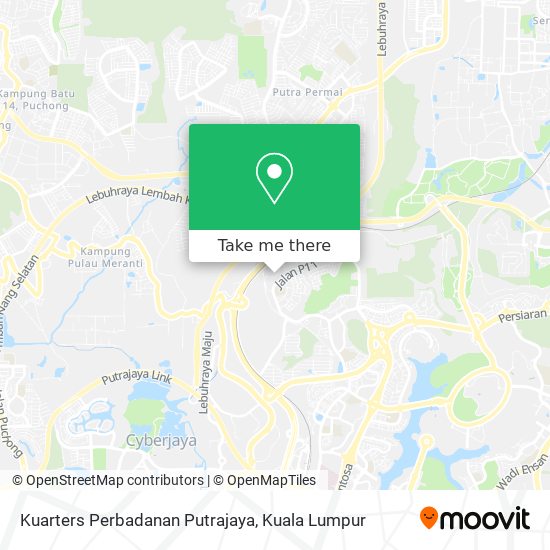 Peta Kuarters Perbadanan Putrajaya