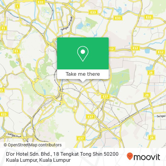 D'or Hotel Sdn. Bhd., 18 Tengkat Tong Shin 50200 Kuala Lumpur map