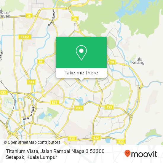 Peta Titanium Vista, Jalan Rampai Niaga 3 53300 Setapak