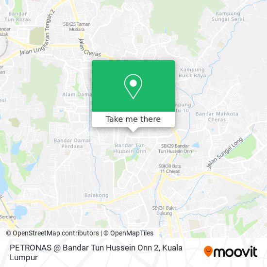 PETRONAS @ Bandar Tun Hussein Onn 2 map