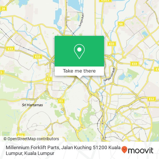 Millennium Forklift Parts, Jalan Kuching 51200 Kuala Lumpur map