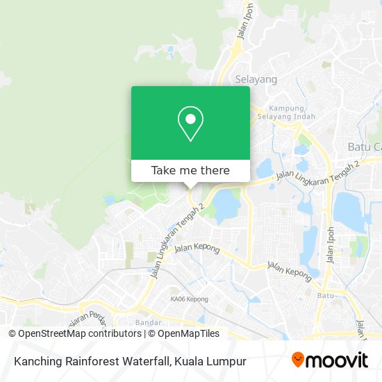 Kanching Rainforest Waterfall map