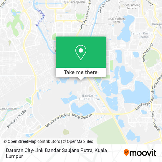Peta Dataran City-Link Bandar Saujana Putra