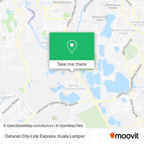 Dataran City-Link Express map