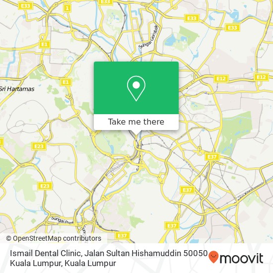 Ismail Dental Clinic, Jalan Sultan Hishamuddin 50050 Kuala Lumpur map