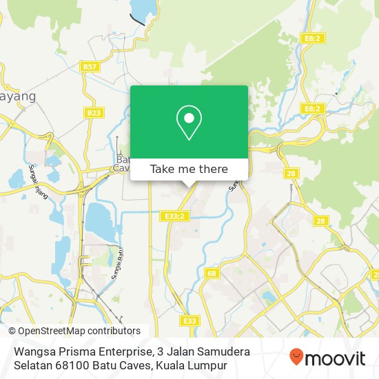 Peta Wangsa Prisma Enterprise, 3 Jalan Samudera Selatan 68100 Batu Caves