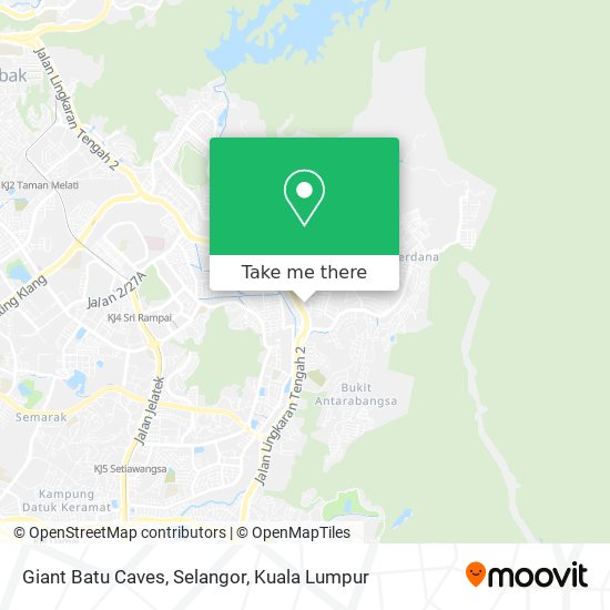 Peta Giant Batu Caves, Selangor