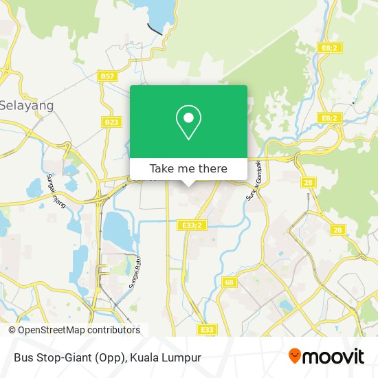 Bus Stop-Giant (Opp) map