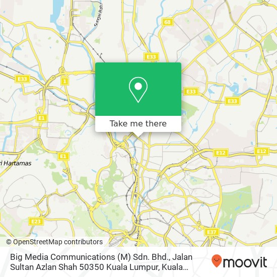 Big Media Communications (M) Sdn. Bhd., Jalan Sultan Azlan Shah 50350 Kuala Lumpur map