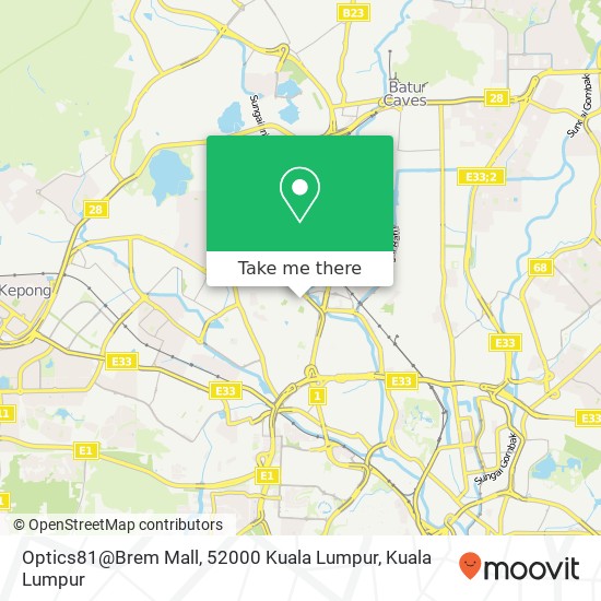 Optics81@Brem Mall, 52000 Kuala Lumpur map