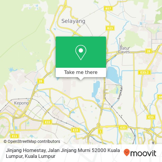 Peta Jinjang Homestay, Jalan Jinjang Murni 52000 Kuala Lumpur